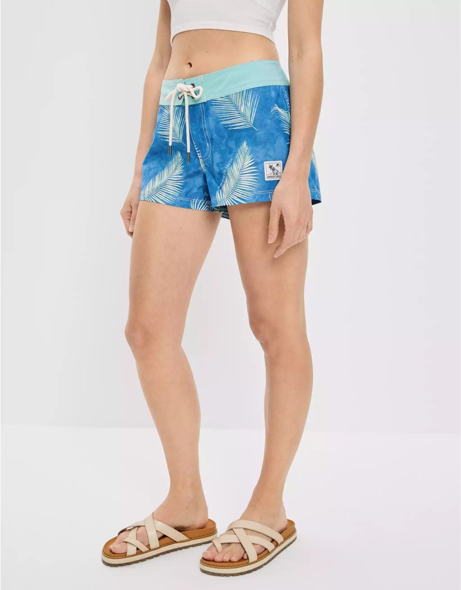 Shorts American Eagle AE x Outer Banks Board Bleu Femme | HHS-86227869